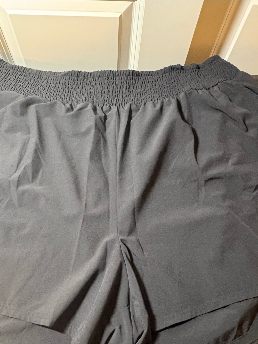 torrid Black Athletic Smocked-Waist Shorts